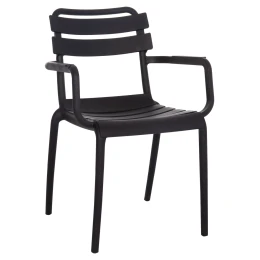 Πολυθρόνα illy στοιβαζόμενη pp μαύρη απόχρωση 56x58x81