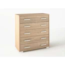 Συρταριέρα με 5 συρτάρια σε χρώμα δρυς 80x45x90