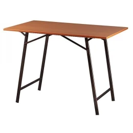 Τραπέζι μεταλλικό σε χρώμα μαύρο/καφέ 110x70x72