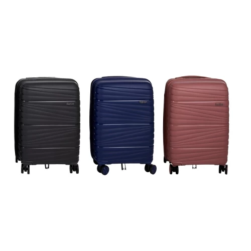 Βαλίτσα "TRAVEL" σκληρή σε χρώμα ανθρακί