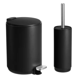 Σετ μπάνιου 2τμχ "ELEGANT" σε χρώμα μαύρο 5L
