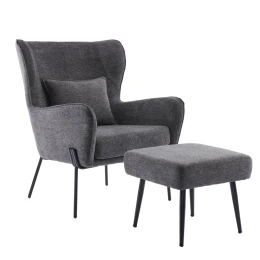 CHILLOUT ΠΟΛΥΘΡΟΝΑ ΣΚΑΜΠΩ ΣΕΤ ΓΚΡΙ ΣΚΟΥΡΟ 72x84x97cm