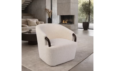 CELINE ΠΟΛΥΘΡΟΝΑ ΠΕΡΙΣΤΡΕΦΟΜΕΝΗ ΛΕΥΚΟ ΚΑΡΥΔΙ 74x73x72cm
