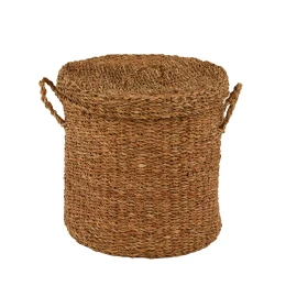 SEAGRASS ΚΑΛΑΘΙ ΜΕ ΚΑΠΑΚΙ 44x44x45cm SEAGRASS ΦΥΣΙΚΟ