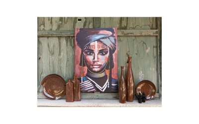 BANDU ΠΙΝΑΚΑΣ ΔΙΑΚΟΣΜΗΣΗΣ 60x90x3cm ΚΑΜΒΑΣ ΠΟΛΥΧΡΩΜΟ ΞΥΛΟ
