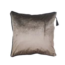 VELLUT ΔΙΑΚΟΣΜΗΤΙΚΟ ΜΑΞΙΛΑΡΙ 45x45cm ΥΦΑΣΜΑ ΓΚΡΙ POLYESTER