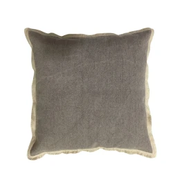 LIBELL 2 ΔΙΑΚΟΣΜΗΤΙΚΟ ΜΑΞΙΛΑΡΙ 45x45cm ΥΦΑΣΜΑ ΓΚΡΙ ΜΠΕΖ