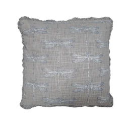 LIBELL ΔΙΑΚΟΣΜΗΤΙΚΟ ΜΑΞΙΛΑΡΙ 45x45cm ΥΦΑΣΜΑ ΜΠΕΖ