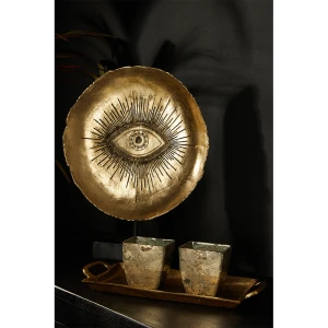 EYE ΔΙΑΚΟΣΜΗΤΙΚΟ TOTEM 32x10x41cm POLYRESIN ΧΡΥΣΟ ΜΑΥΡΟ