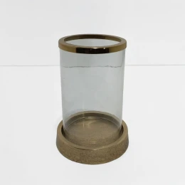 TITUL ΒΑΣΗ ΡΕΣΩ 16x16x22cm ΑΛΟΥΜΙΝΙΟ ΧΡΥΣΟ ΓΥΑΛΙ