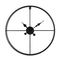 TEMPUS ΡΟΛΟΪ ΤΟΙΧΟΥ 60x60x7cm ΜΕΤΑΛΛΟ ΜΑΥΡΟ