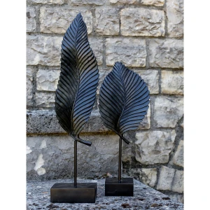 UMI ΔΙΑΚΟΣΜΗΤΙΚΟ TOTEM 13x9x57cm POLYRESIN ΜΑΥΡΟ ΜΕΤΑΛΛΟ