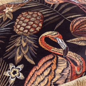 FLAMINGO ΔΙΑΚΟΣΜΗΤΙΚΟ ΜΑΞΙΛΑΡΙ 45x45cm ΥΦΑΣΜΑ ΠΟΛΥΧΡΩΜΟ