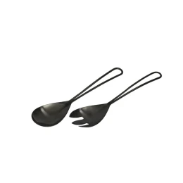 MATT SET ΣΕΡΒΙΡΙΣΜΑΤΟΣ ΣΑΛΑΤΑΣ 29x7x2cm ΑΤΣΑΛΙ ΜΑΥΡΟ