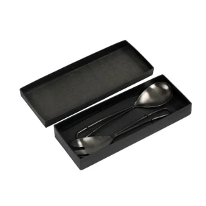 MATT SET ΣΕΡΒΙΡΙΣΜΑΤΟΣ ΣΑΛΑΤΑΣ 29x7x2cm ΑΤΣΑΛΙ ΜΑΥΡΟ