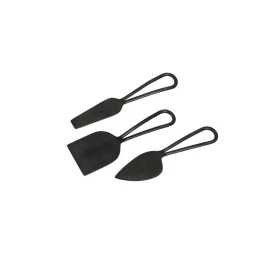 MATT SET ΣΕΡΒΙΡΙΣΜΑΤΟΣ ΤΥΡΙΩΝ SET 3ΤΜΧ 17x5x1cm ΑΤΣΑΛΙ ΜΑΥΡΟ
