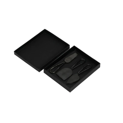 MATT SET ΣΕΡΒΙΡΙΣΜΑΤΟΣ ΤΥΡΙΩΝ SET 3ΤΜΧ 17x5x1cm ΑΤΣΑΛΙ ΜΑΥΡΟ
