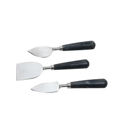 MARMO SET ΣΕΡΒΙΡΙΣΜΑΤΟΣ ΤΥΡΙΩΝ SET 3ΤΜΧ 18x5x2cm ΑΤΣΑΛΙ ΜΑΥΡΟ ΜΑΡΜΑΡΟ