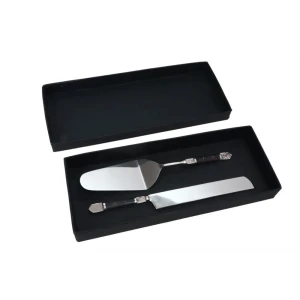 ROYAL SET ΣΕΡΒΙΡΙΣΜΑΤΟΣ ΓΛΥΚΟΥ 29x6x2cm ΑΤΣΑΛΙ ΜΑΥΡΟ RESIN