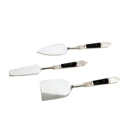 ROYAL SET ΣΕΡΒΙΡΙΣΜΑΤΟΣ ΤΥΡΙΩΝ SET 3ΤΜΧ 17x5x1cm ΑΤΣΑΛΙ ΜΑΥΡΟ RESIN