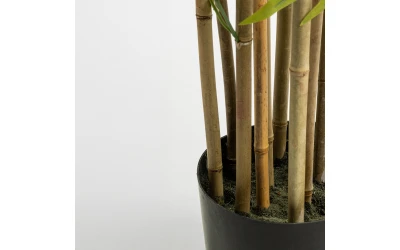 BAMBOO ΔΕΝΤΡΟ ΤΕΧΝΗΤΟ ΣΕ ΓΛΑΣΤΡΑ 210cm POLYESTER ΠΡΑΣΙΝΟ PVC