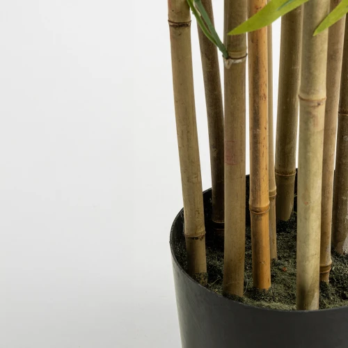 BAMBOO ΔΕΝΤΡΟ ΤΕΧΝΗΤΟ ΣΕ ΓΛΑΣΤΡΑ 210cm POLYESTER ΠΡΑΣΙΝΟ PVC