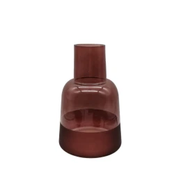 ZEME ΒΑΖΟ 15x15x23.5cm ΓΥΑΛΙ ΜΠΟΡΝΤΩ