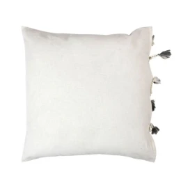 AMMOS 2 ΔΙΑΚΟΣΜΗΤΙΚΟ ΜΑΞΙΛΑΡΙ 50x50cm ΥΦΑΣΜΑ ΛΕΥΚΟ ΜΠΕΖ ΒΑΜΒΑΚΙ
