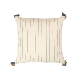 AMMOS 6 ΔΙΑΚΟΣΜΗΤΙΚΟ ΜΑΞΙΛΑΡΙ 45x45cm ΥΦΑΣΜΑ ΜΠΕΖ ΒΑΜΒΑΚΙ