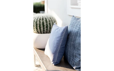 AGADIR 6 ΔΙΑΚΟΣΜΗΤΙΚΟ ΜΑΞΙΛΑΡΙ 45x45cm ΒΑΜΒΑΚΙ ΜΠΛΕ