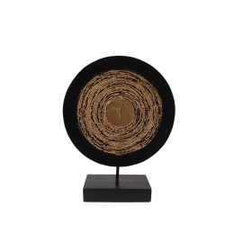 HAUSA 1 ΔΙΑΚΟΣΜΗΤΙΚΟ TOTEM 27x10x35cm POLYRESIN ΜΑΥΡΟ ΧΡΥΣΟ ΜΕΤΑΛΛΟ