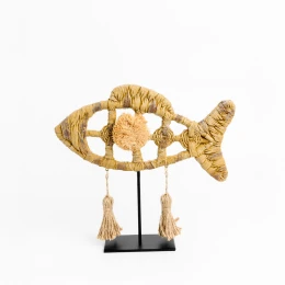 QUERSUS 2 ΔΙΑΚΟΣΜΗΤΙΚΟ ΨΑΡΙ 34x8x34cm POLYRESIN ΦΥΣΙΚΟ ΜΕΤΑΛΛΟ