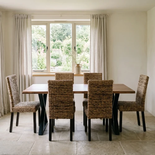 MINGLE ΤΡΑΠΕΖΙ ΚΑΡΥΔΙ ΜΑΥΡΟ 160x80x76cm