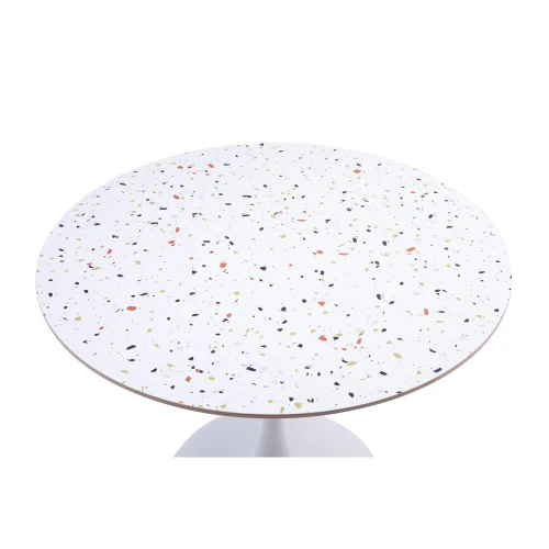 NOUGAT ΤΡΑΠΕΖΙ ΡΟΤΟΝΤΑ TERRAZZO 100x100x75cm