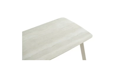 JOIN ME ΤΡΑΠΕΖΙ BEIGE ΜΕ ΟΨΗ ΜΑΡΜΑΡΟΥ 120x70x76.5cm