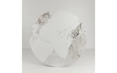 ATRIUM ΤΡΑΠΕΖΙ ΛΕΥΚΟ ΜΕ ΟΨΗ ΜΑΡΜΑΡΟΥ 110x110x76cm