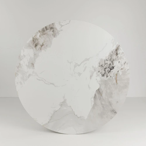 ATRIUM ΤΡΑΠΕΖΙ ΛΕΥΚΟ ΜΕ ΟΨΗ ΜΑΡΜΑΡΟΥ 110x110x76cm