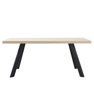 LITHOS ΤΡΑΠΕΖΙ BEIGE ΜΑΥΡΟ 180x90x76cm