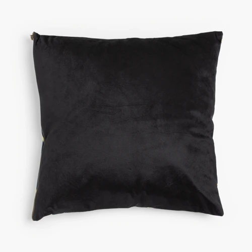 MINTONI ΔΙΑΚΟΣΜΗΤΙΚΟ ΜΑΞΙΛΑΡΙ 45x45cm ΒΕΛΟΥΔΟ ΜΑΥΡΟ ΧΡΥΣΟ