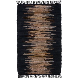 TERRA ΧΑΛΑΚΙ 60x90cm ΔΕΡΜΑ ΜΑΥΡΟ ΜΠΕΖ