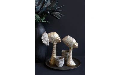 ABENI 3 ΔΙΑΚΟΣΜΗΤΙΚΗ ΦΙΓΟΥΡΑ 15x7x29cm POLYRESIN ΧΡΥΣΟ