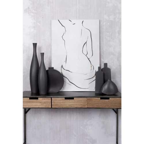 LUI ΒΑΖΟ 11x4x33cm ΚΕΡΑΜΙΚΟ ΑΝΘΡΑΚΙ ΜΑΤ