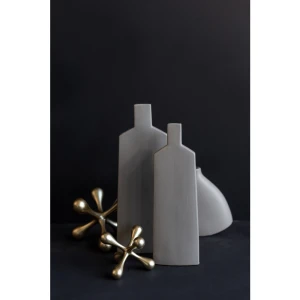 LUI ΒΑΖΟ 11x4x33cm ΚΕΡΑΜΙΚΟ ΓΚΡΙ ΜΑΤ