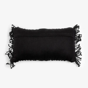 AL MANO ΔΙΑΚΟΣΜΗΤΙΚΟ ΜΑΞΙΛΑΡΙ 45x45x5cm ΒΑΜΒΑΚΙ ΜΑΥΡΟ POLYESTER