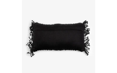 AL MANO ΔΙΑΚΟΣΜΗΤΙΚΟ ΜΑΞΙΛΑΡΙ 45x45x5cm ΒΑΜΒΑΚΙ ΜΑΥΡΟ POLYESTER