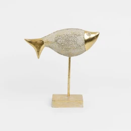 SAKANA ΔΙΑΚΟΣΜΗΤΙΚΟ ΨΑΡΙ 22x6x22cm POLYRESIN ΧΡΥΣΟ