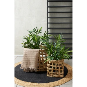 DALAT ΚΑΛΑΘΙ 44x44x46cm ΥΑΚΙΝΘΟΣ ΦΥΣΙΚΟ ΣΙΔΕΡΟ