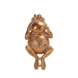GRENOUILLE ΔΙΑΚΟΣΜΗΤΙΚΟ ΒΑΤΡΑΧΟΣ 11x10x23cm POLYRESIN ΧΡΥΣΟ