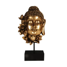 LOTUS BUDDHA ΔΙΑΚΟΣΜΗΤΙΚΟ ΒΟΥΔΑΣ 19x9x35cm POLYRESIN ΧΡΥΣΟ ΜΑΥΡΟ