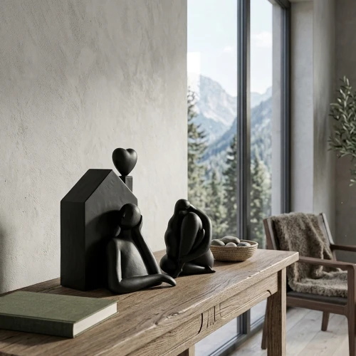 CHEVEU BLACK 1 ΔΙΑΚΟΣΜΗΤΙΚΗ ΦΙΓΟΥΡΑ 18x13x21cm POLYRESIN ΜΑΥΡΟ